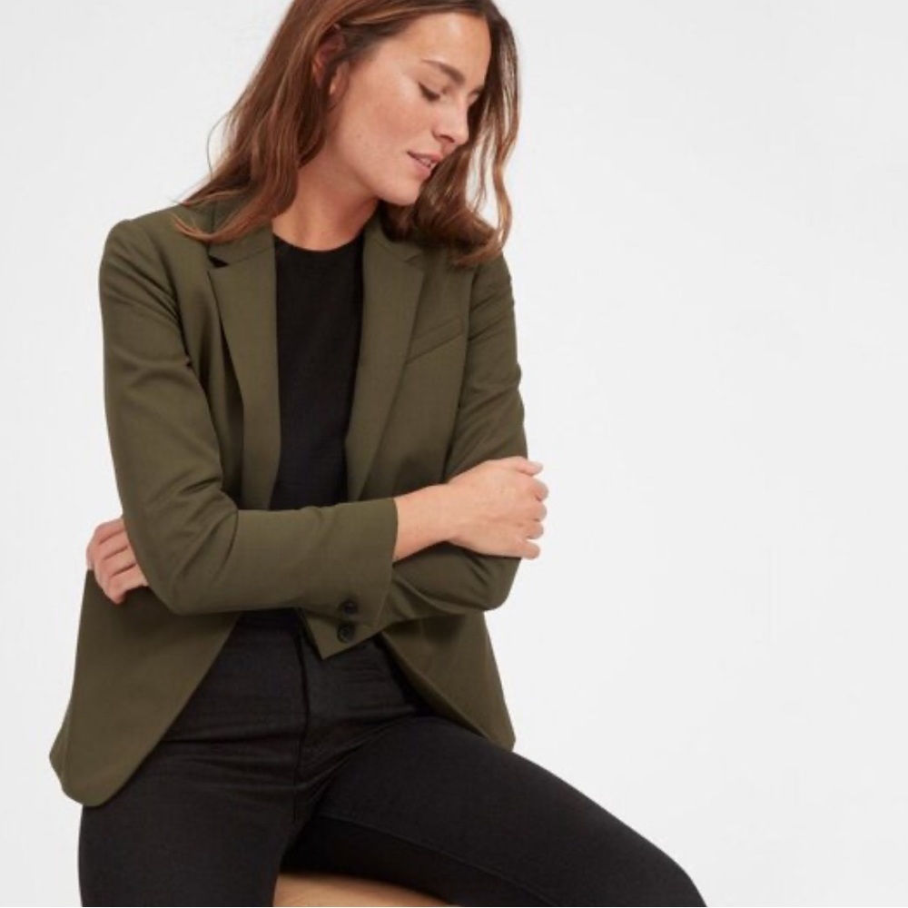 Everlane Italian GoWeave Classic Blazer Surplus Olive Green